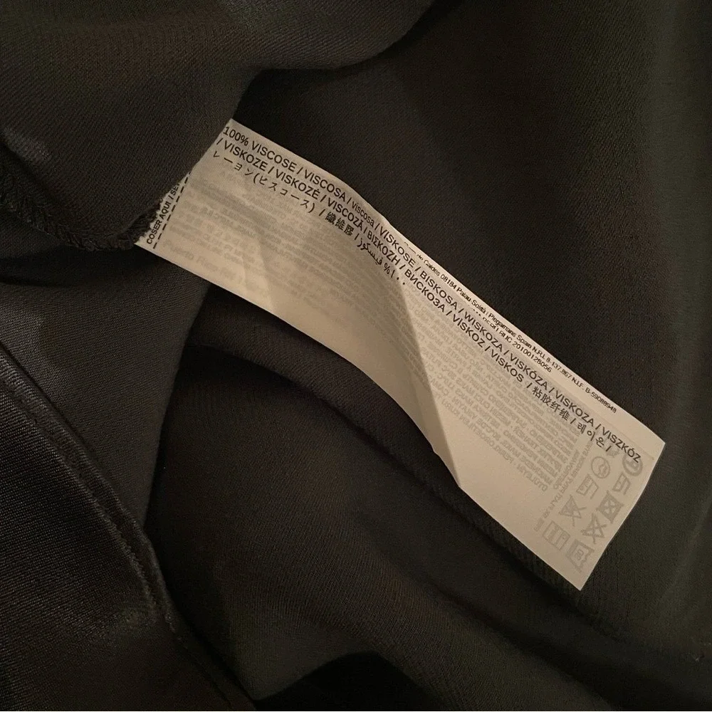 MNG Suit Women's‎ Black/Dark Forest Green Silky Flowy High Low Maxi Skirt Size M
